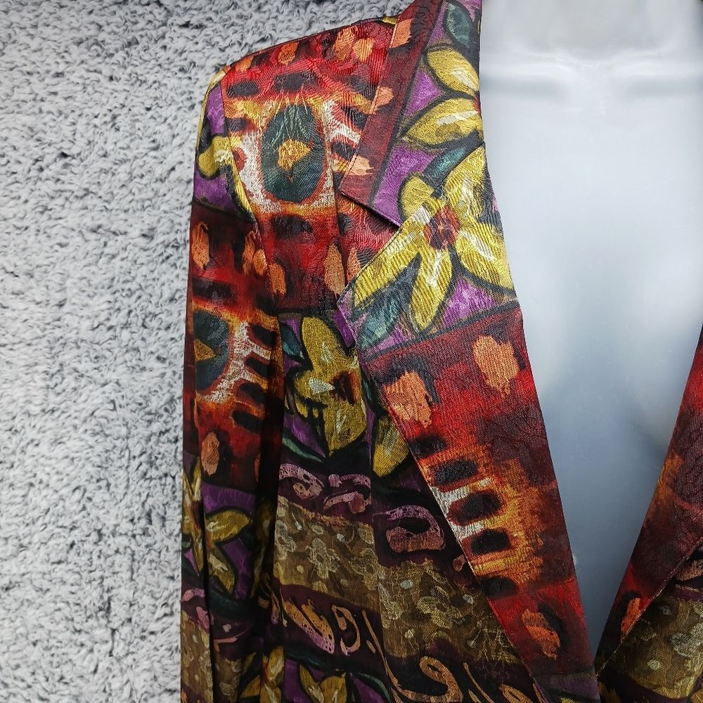 Danielle B. Vintage 1980's Women's Medium Geo Floral Printed Jacket. Lined.... - Picture 2 of 15
